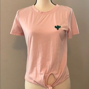 Women’s Short Sleeve Bottom Tie